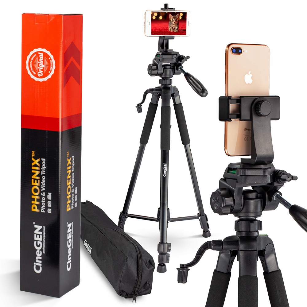 Pevný stativ Tripod Držák pro iPhone Fotoaparát 180 cm Pouzdro
