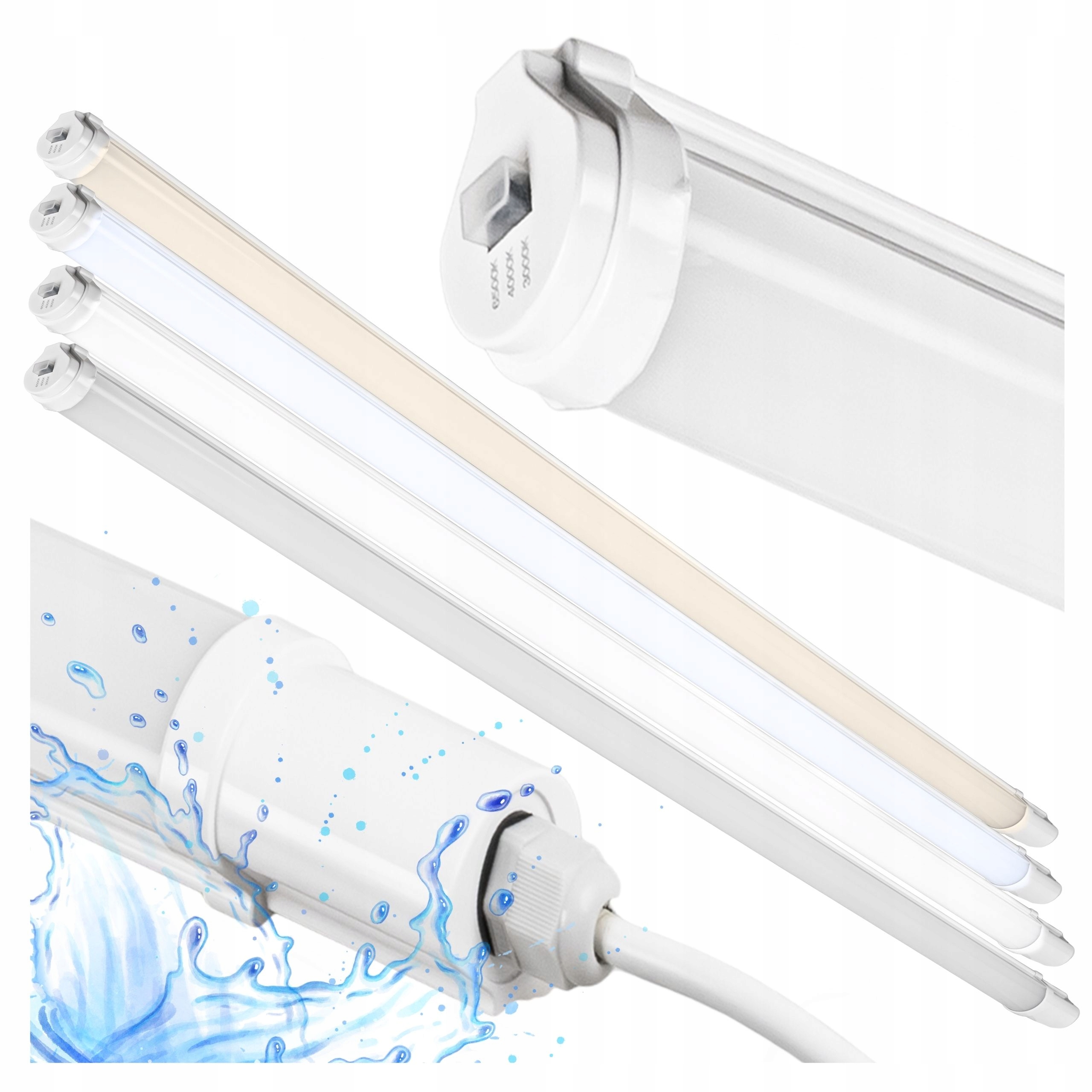 Hermetická lampa 120 cm Led stropní svítidlo do garáže, 3 barvy x4