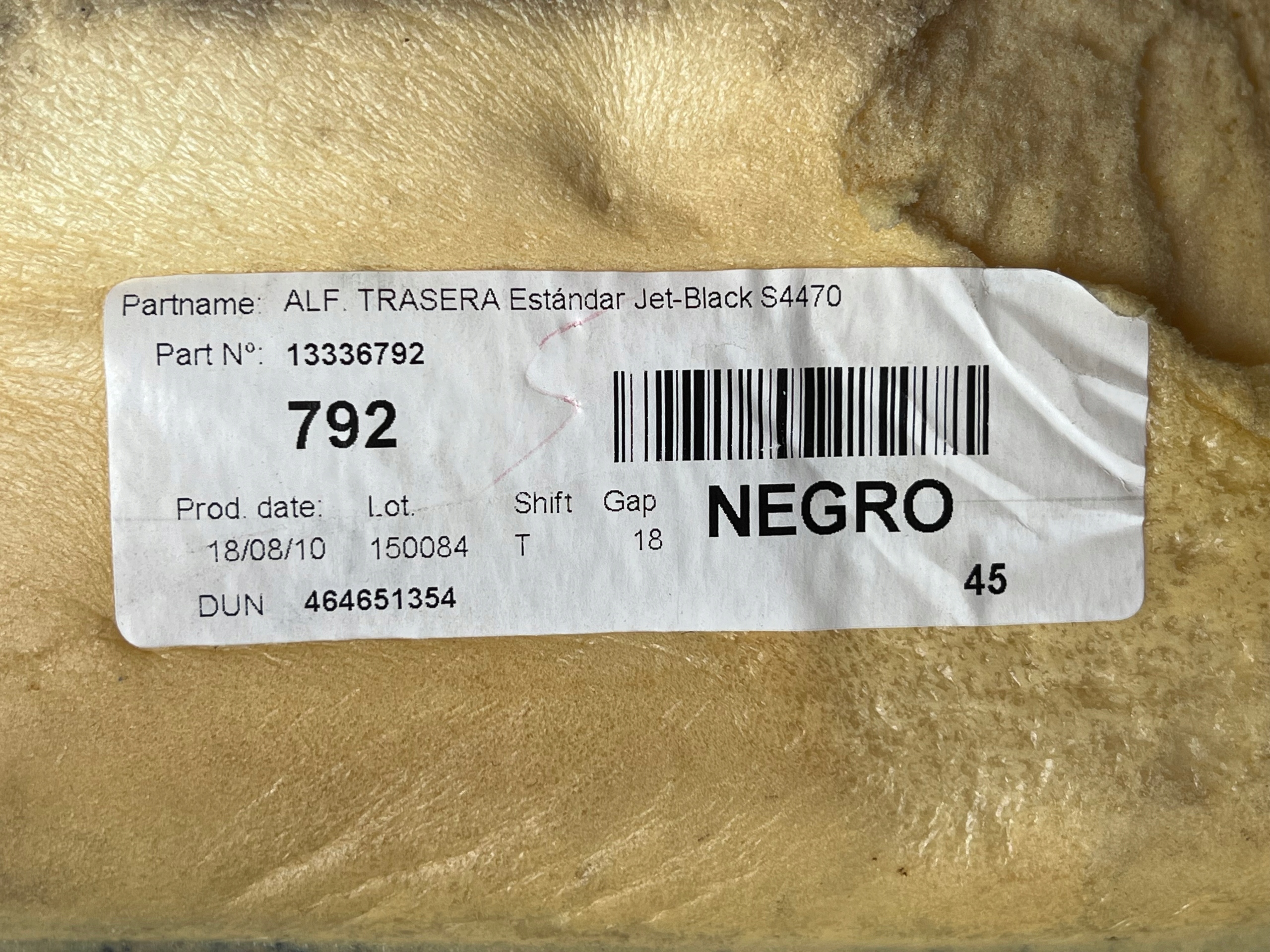 OPEL MERIVA B carpet MATA floor cabs 13336792