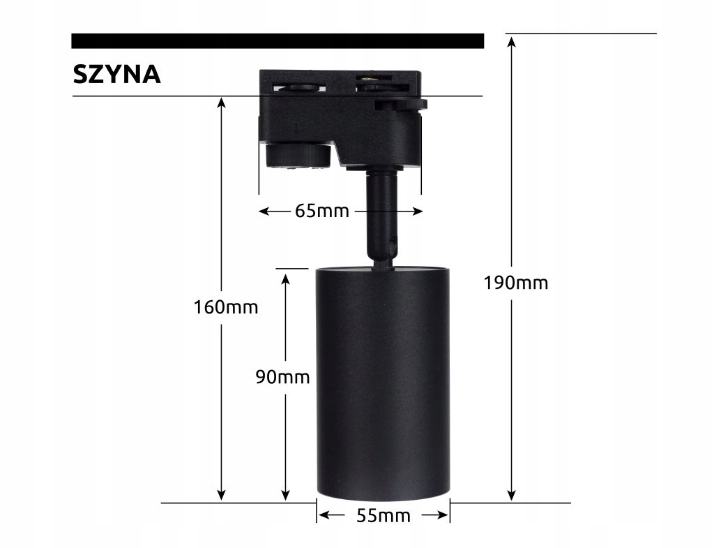 Zestaw Szynoprzewód Szyna 2m + 4x Lampy GU10 LED Rodzaj gwintu GU10