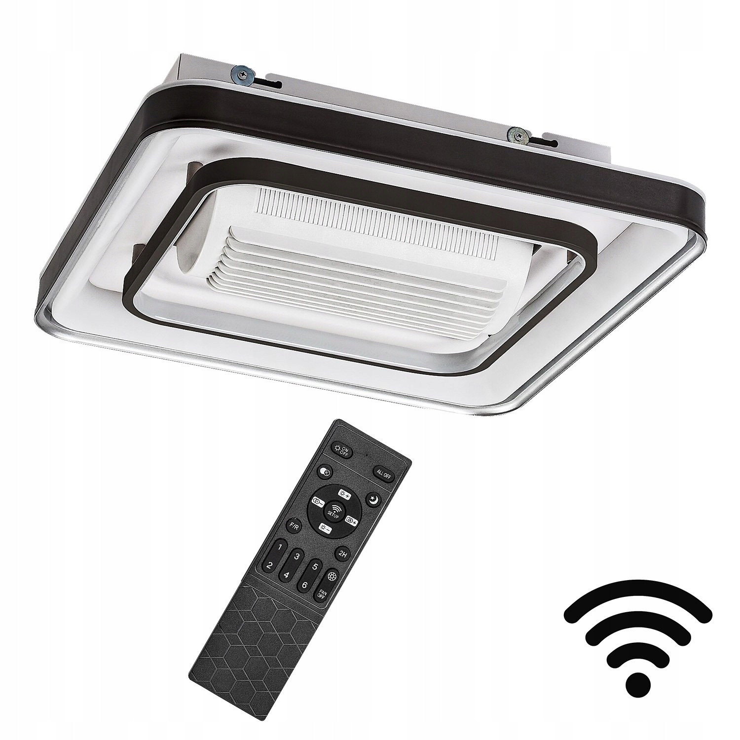 Stropní svítidlo s ventilátorem Lampowentylator WiFi Led 50W dálkový ovladač Aireon