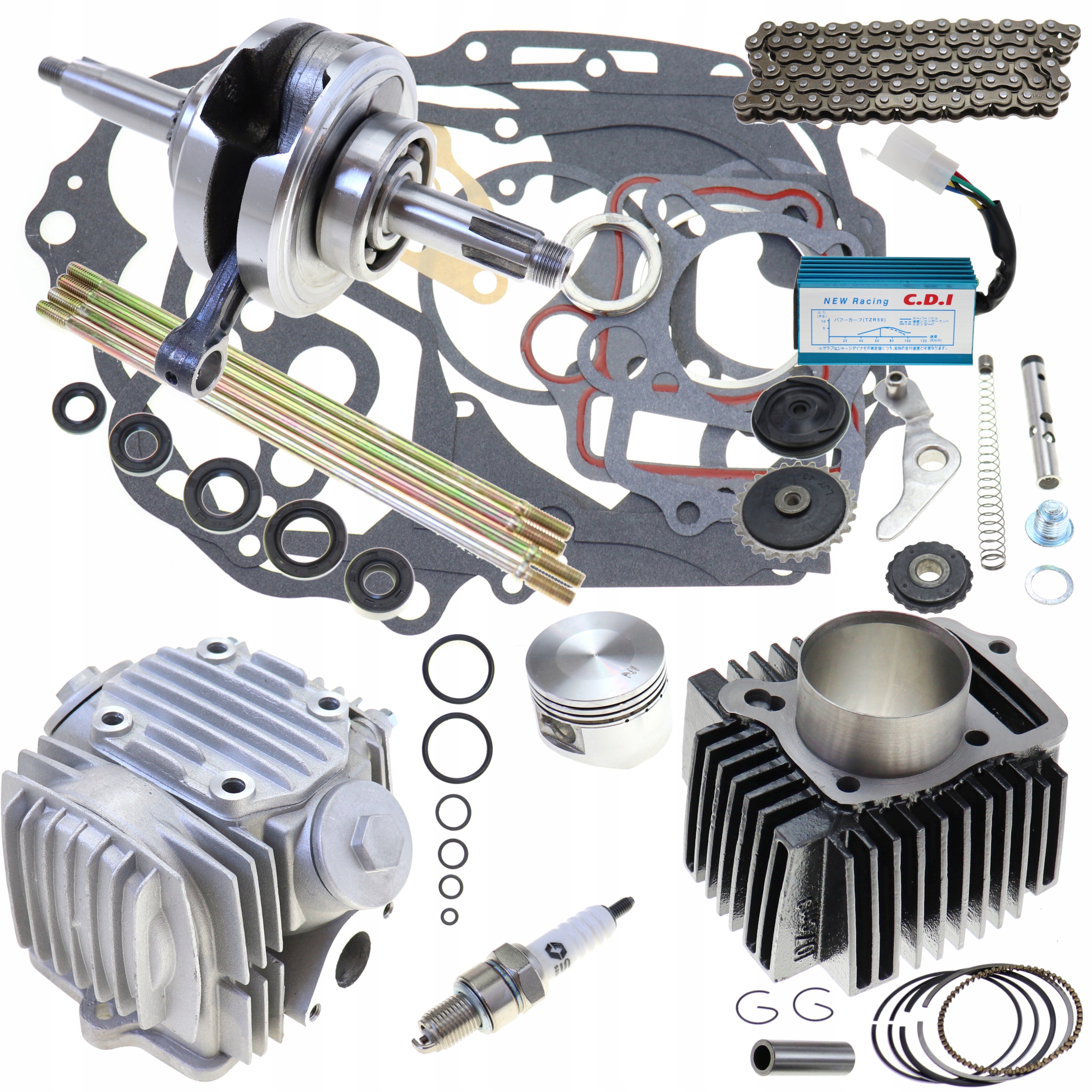 

Silnik Cylinder Głowica Wał 4T z 50cm na 110cm