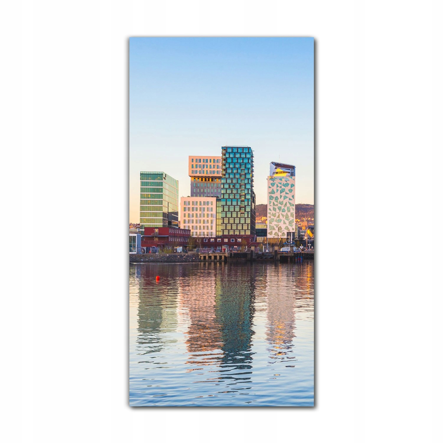 

Foto-obraz na szkle do kuchni 70x140 Oslo budynki