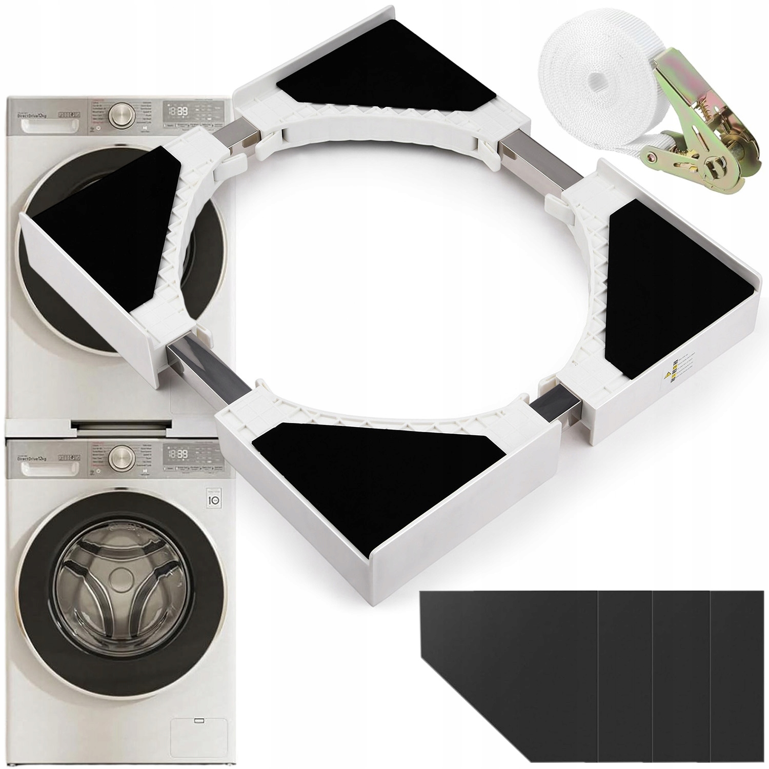 Łącznik Pralka Z Suszarką Regulowany W Zakresie 46-66CM+ANTYWIBRACYJNA Pas