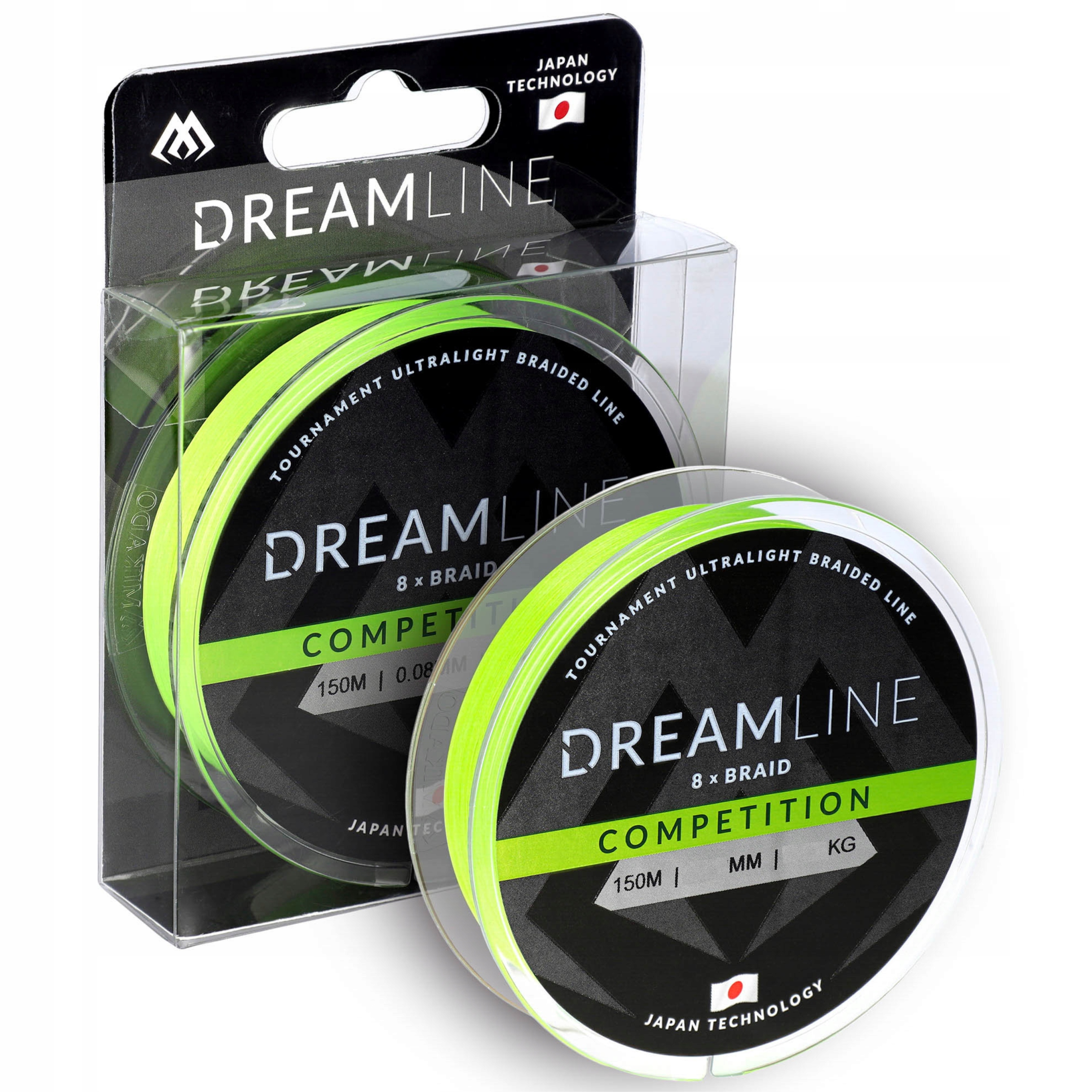Plecionka 8X Mikado Dreamline Competition Fluo Zielona 0,18mm 150 m
