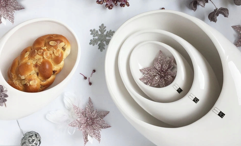 Mísa 'Bean S,m,l', set 3 ks, bílá