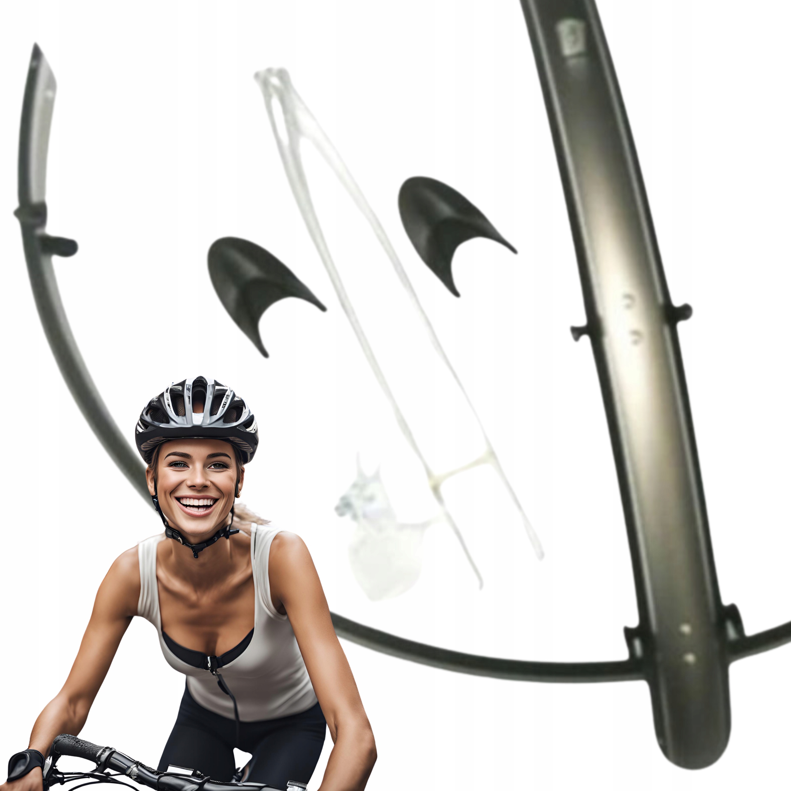 Přední a zadní blatník na kolo 28'' x 48mm 700C černý grafit blatníky 28