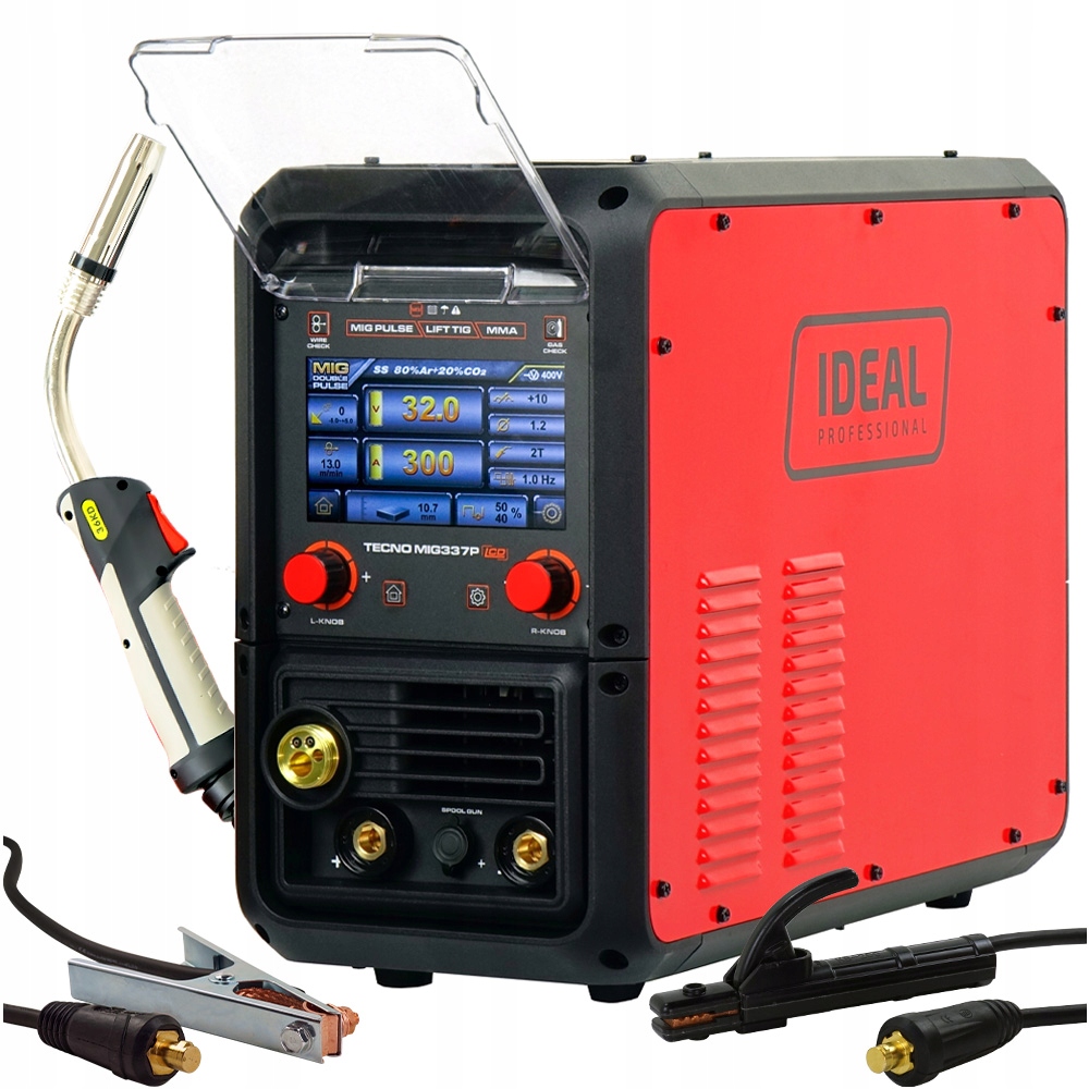 Spawarka Migomat Mig 300A Mma Tig Synergia Tecnomig 337 LCD Puls Ideal 400V