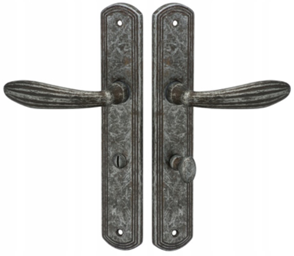 Kľučka na štítku Tupai 1911-47, Wc zámok, starožitné striebro