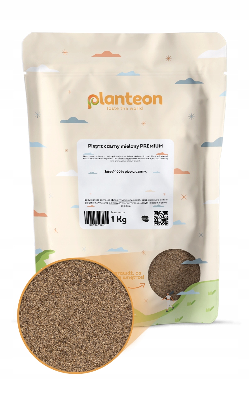 Levně Pepř černý mletý Premium 1 kg Aromatická koření pro každodenní použití