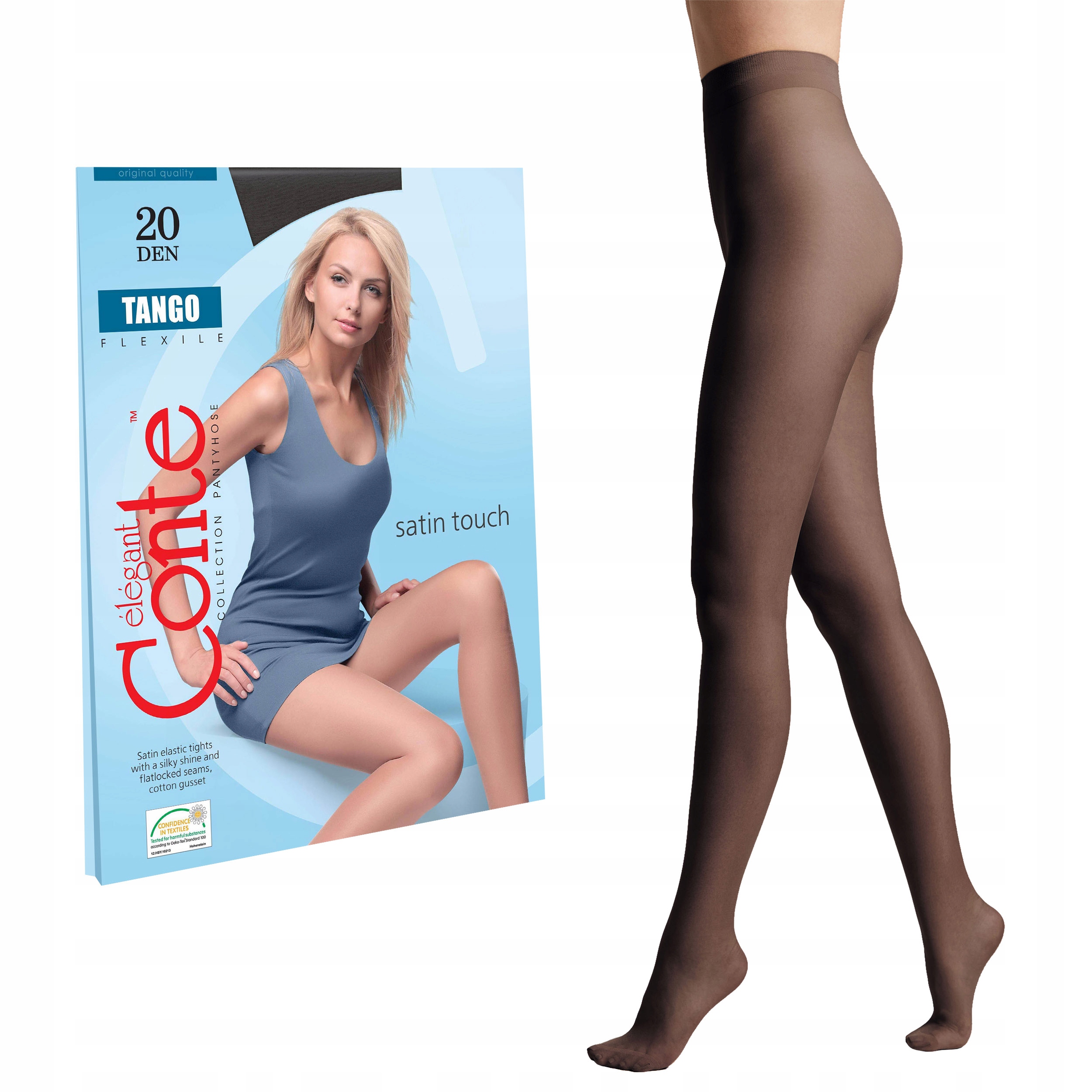 

Rajstopy z efektem jedwabiu Tango 20, r. 2 nero