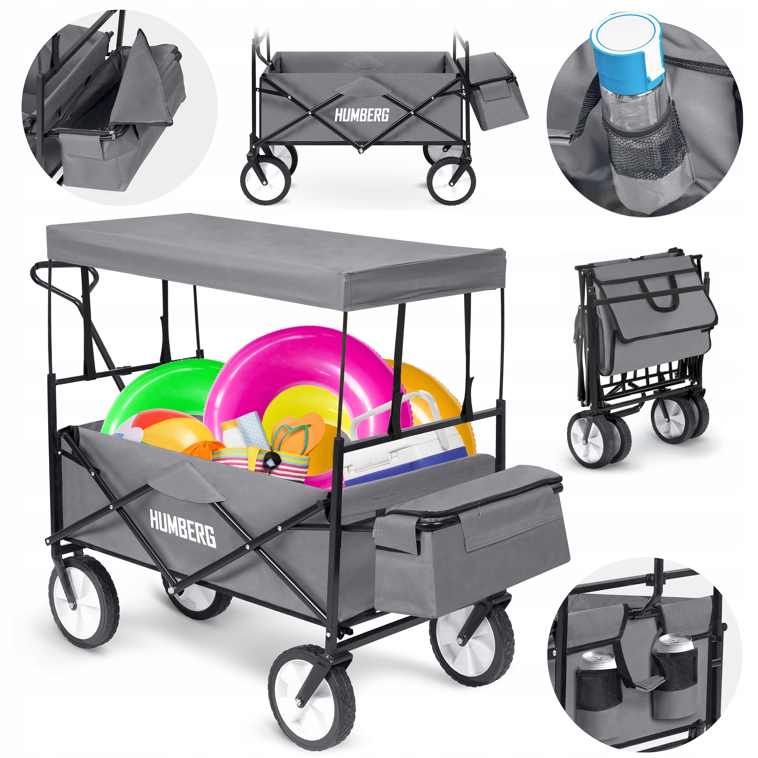 Skládací přepravní vozík 80 l Humberg HM-514