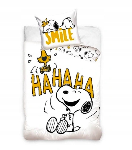 Snoopy pościel 160x200 70x80 Szary 100% Bawełna