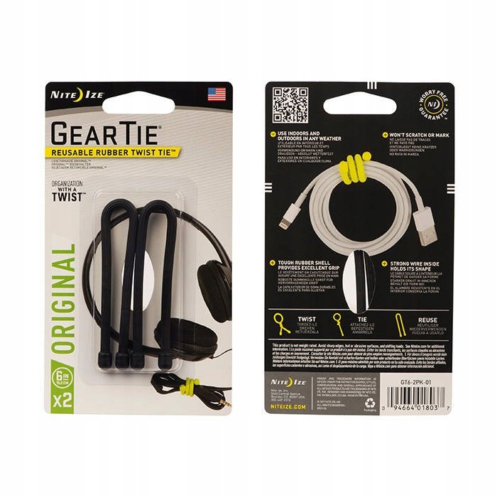 

Gear Tie 6 Czarny 2Pack GT6-2PK-01 Nite Ize