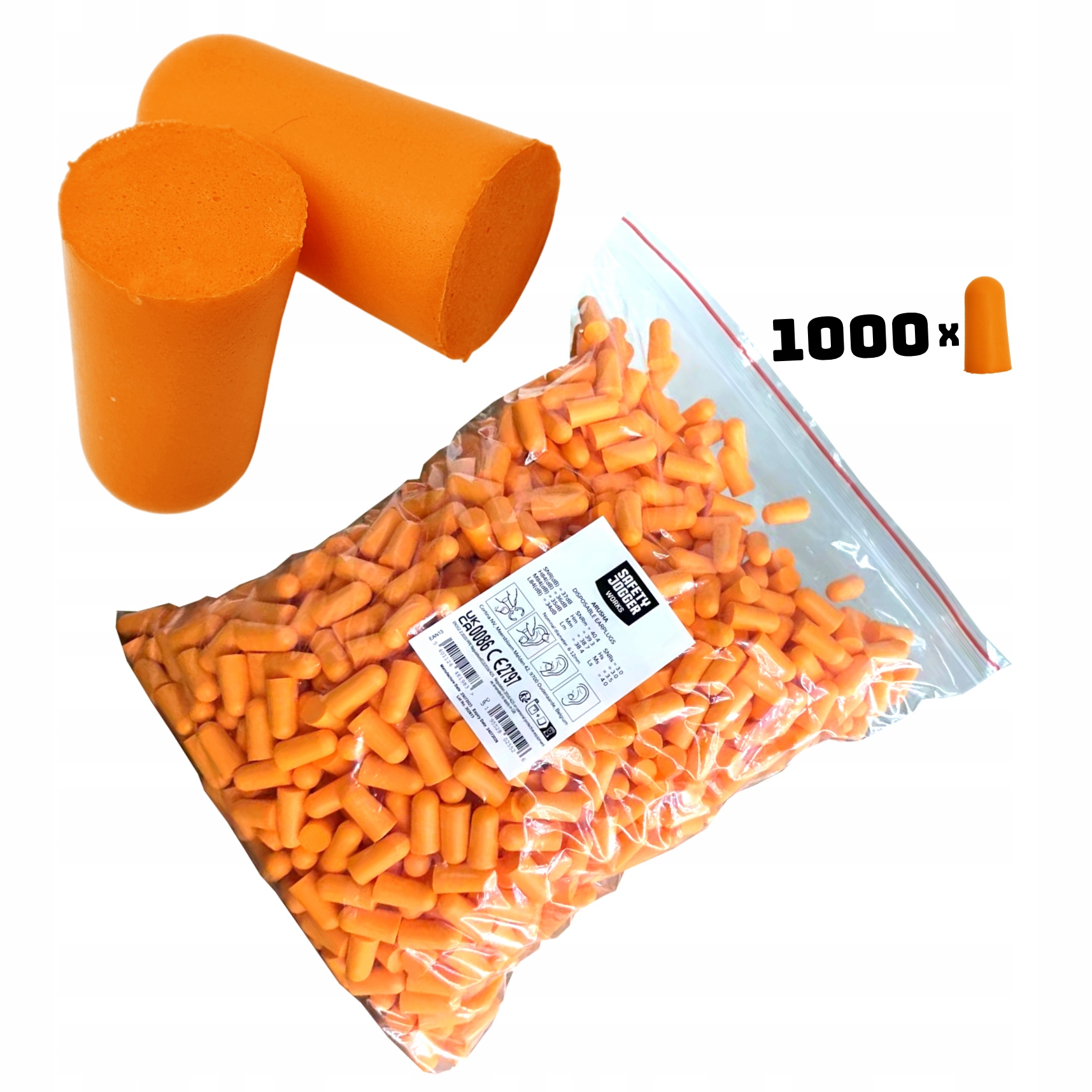 Zatyczki Stopery Wkładki Do Uszu Przeciwhałasowe Arusha (worek 1000szt.)