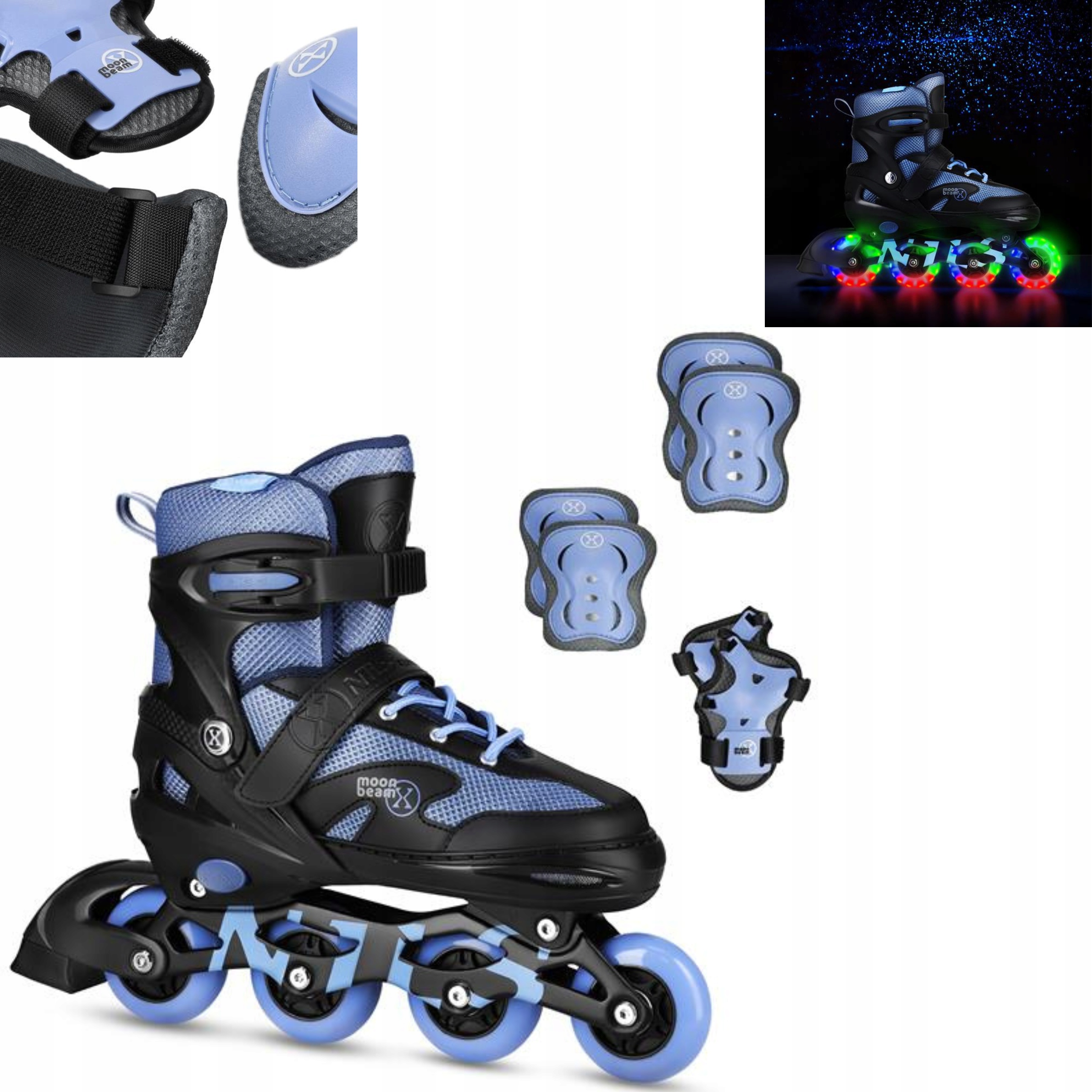 Nastavitelné Brusle 2v1 Nils Extreme chrániče vel. S 31-34