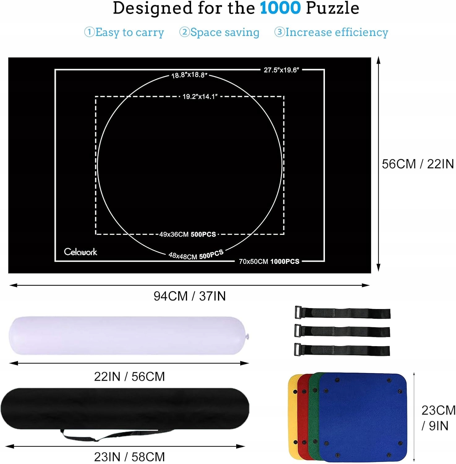 PODKŁADKA MATA DO UKŁADANIA PUZZLI ZWIJANA PLANSZA MEGA ZESTAW Marka inna