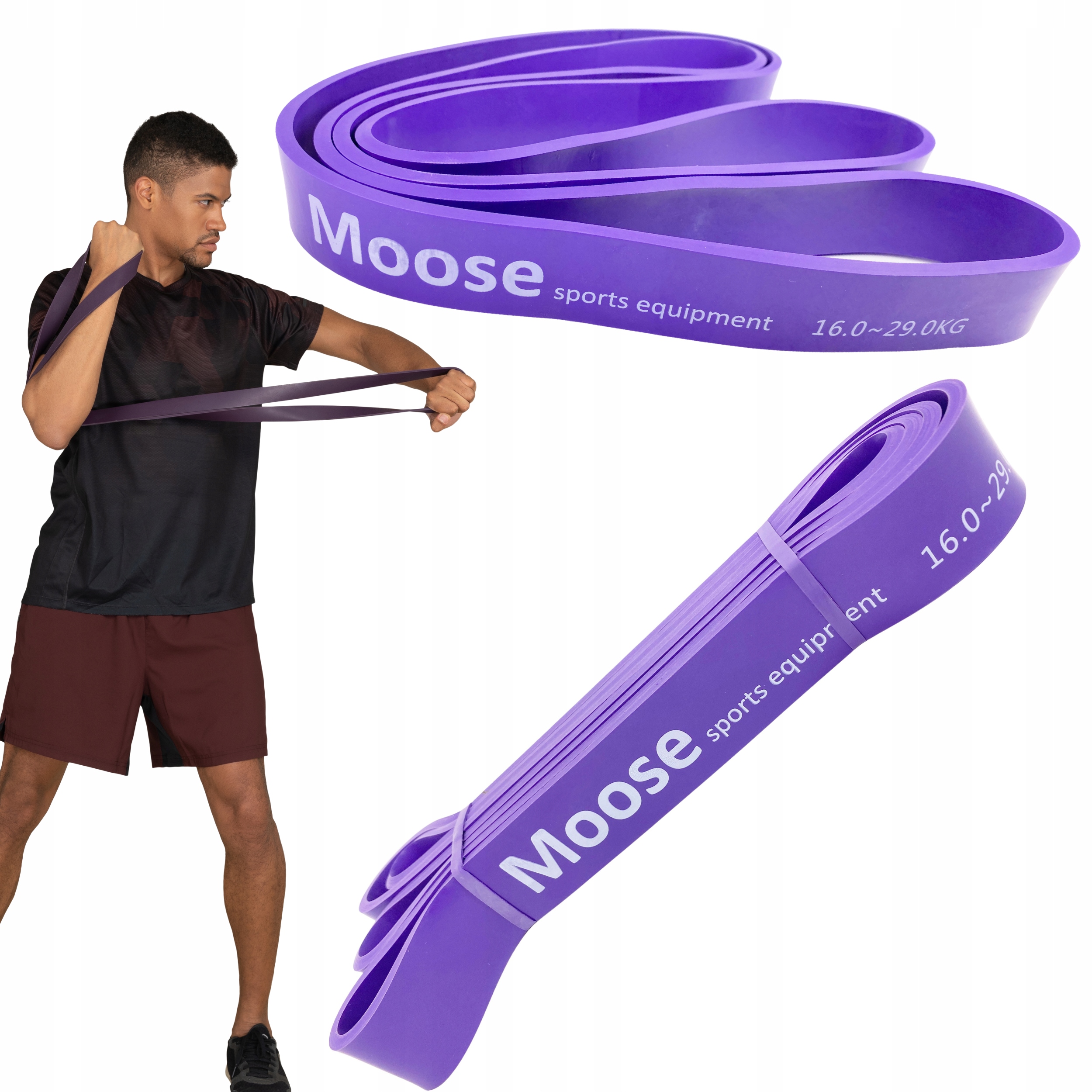 

Guma Oporowa Power Band Duży Opór Mocna Fioletowa