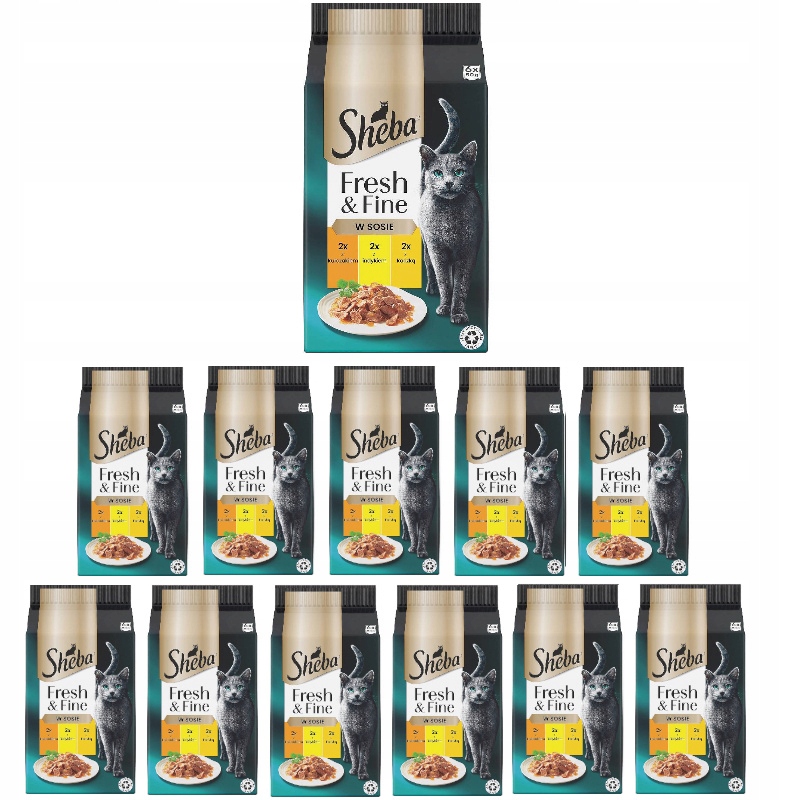 Sheba Mini Smaki Drobiowe w Sosie saszetki 72x50g