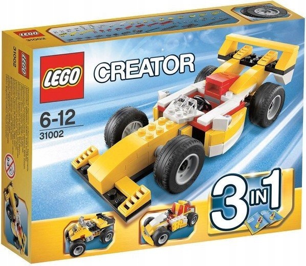 Lego Creator 31002 Samochód Wyścigowy 3w1 Formuła Quad Gokart Bolid
