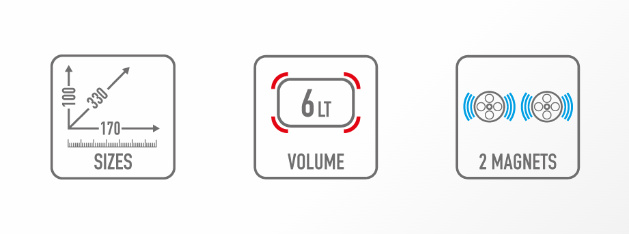 TORBA NA BAK TANKBAG GIVI 6L MAGNESY POKROWIEC Pojemność 6 l