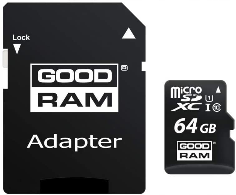 GOODRAM 64GB KARTA MICRO SD DO APARATU + ADAPTER Pojemność karty 64 GB