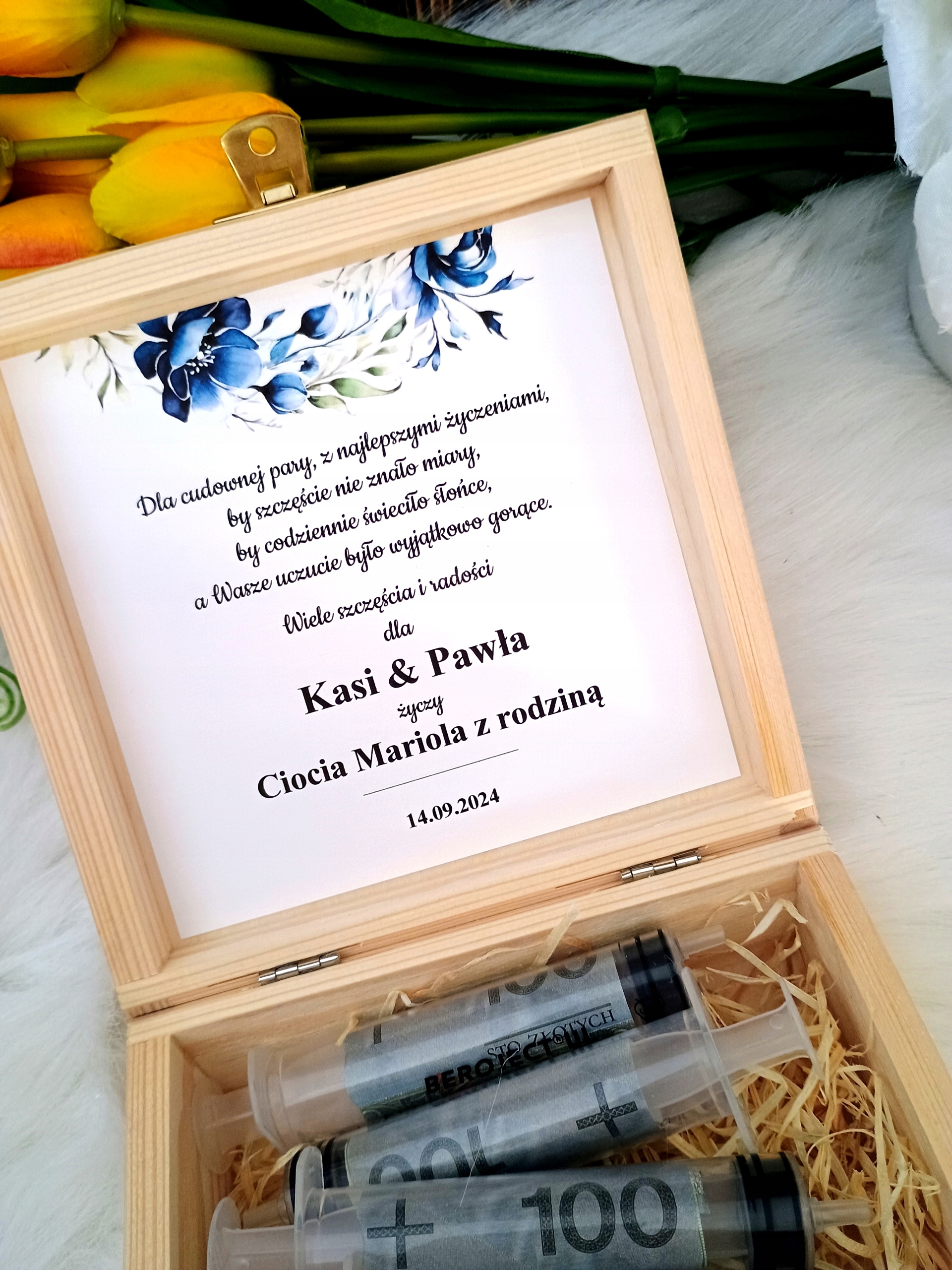 Zastrzyk gotówki na ślub * PREZENT * wesele 5 strzykawek Kod producenta 2233