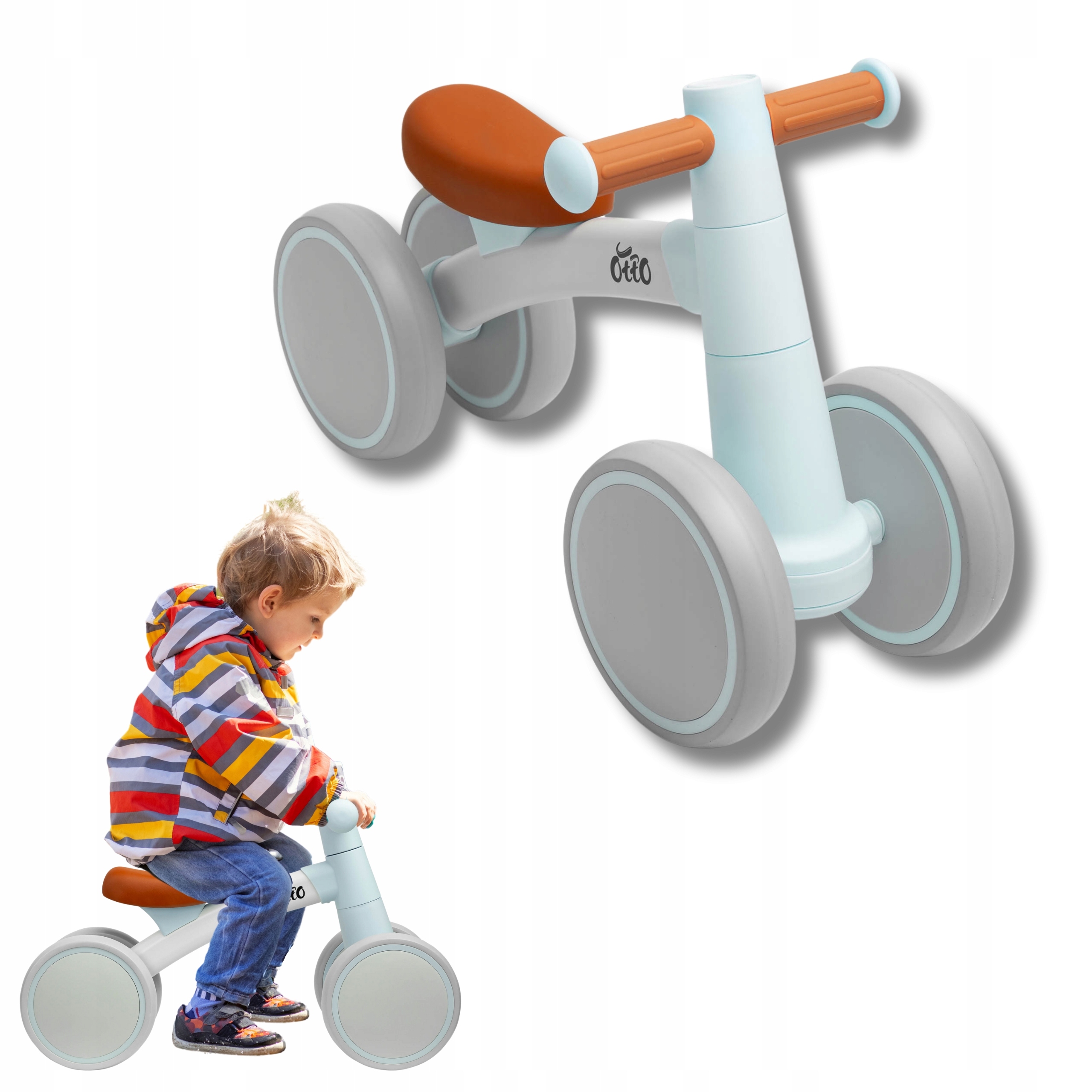 Rowerek Biegowy Otto Toyz Niebieski Na Roczek Chodzik Jeździk Rower