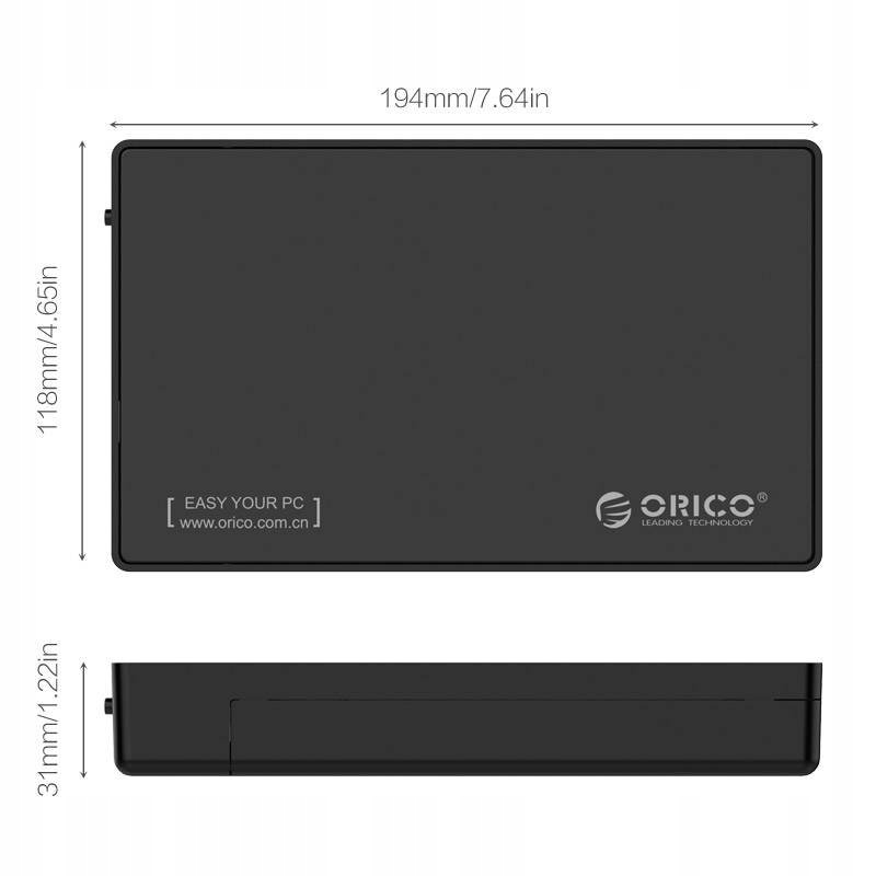 ORICO OBUDOWA ADAPTER HUB KIESZEŃ USB-C STACJA NA DYSKI HDD SSD 2,5" 3,5" Producent Orico