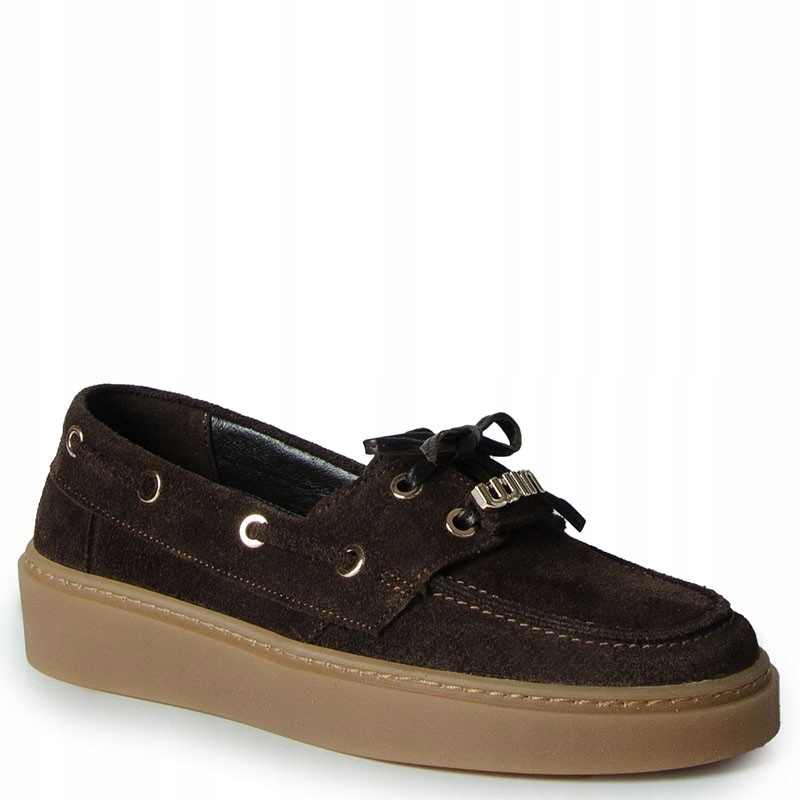 Karino 5974 Hnědé Kožené Mokasíny S Ozdobou 40