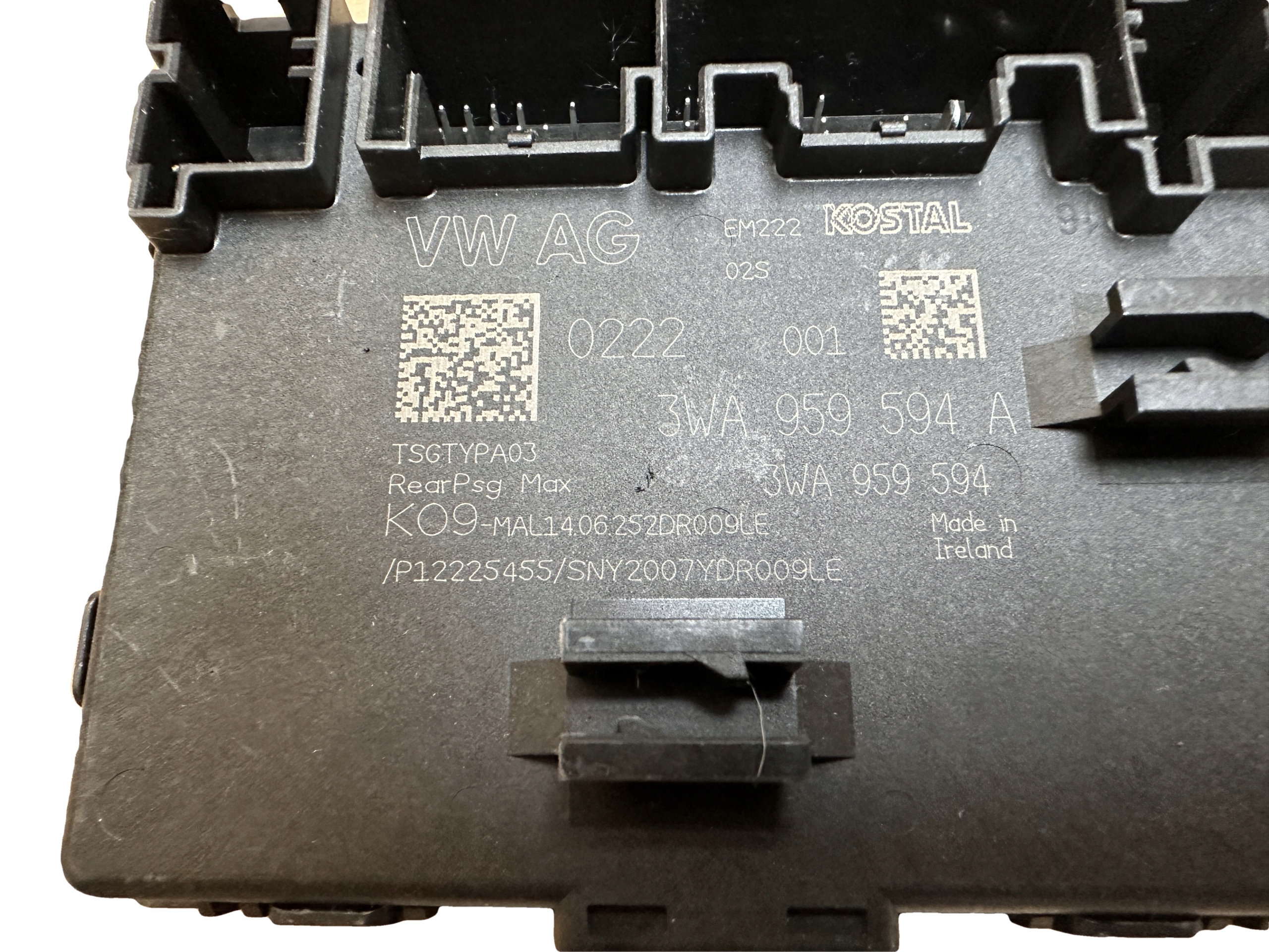 AUDI VW SEAT SKODA control unit module door left front 3WA959594A