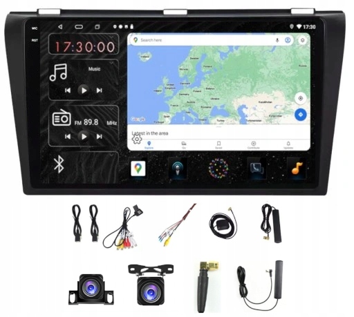 Rádio Navigácia Carplay Gps Android Bt Mazda 3 2004-2009 4GB 64GB Sim