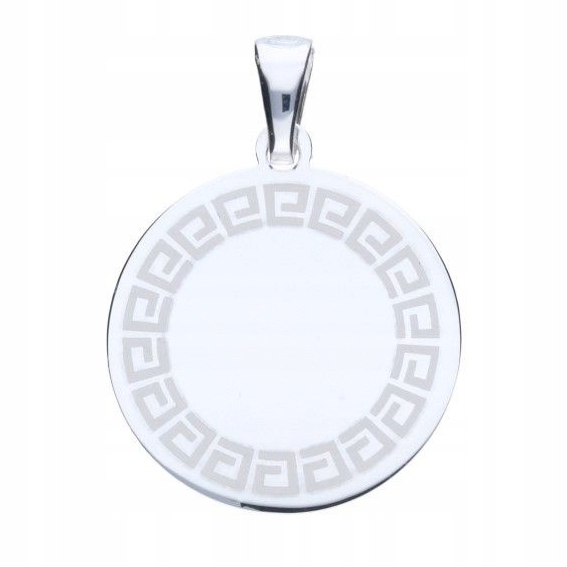 Přívěsek Stříbro Rhodiovaný 925 Meander Řecký 2,3 cm Gravírování