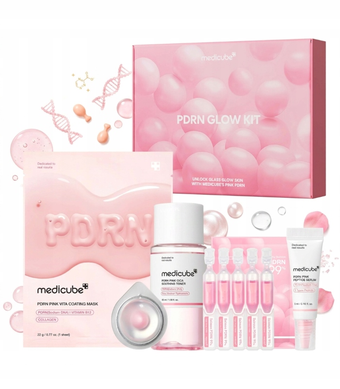 Medicube Pdrn Glow Kit Sada Glow Skin Sérum Toner Krém Hydratační Maska