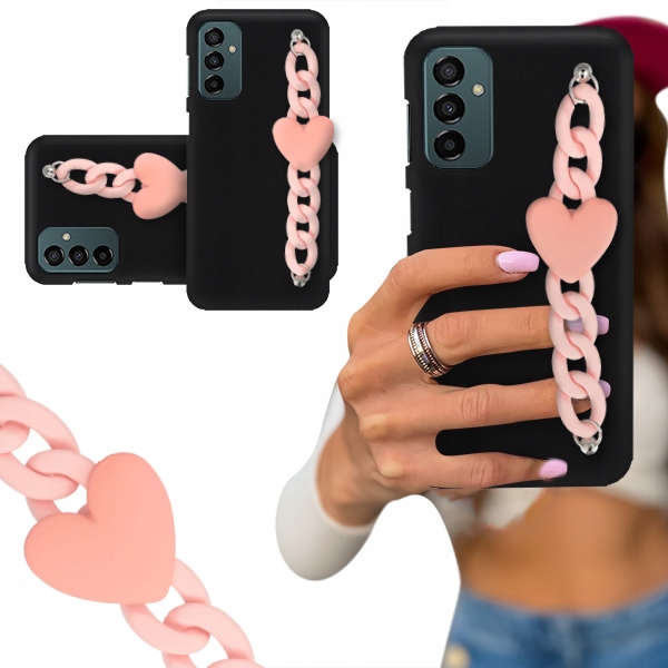 Etui Blink Čierny Mat pre Samsung M13 4G Retiazka