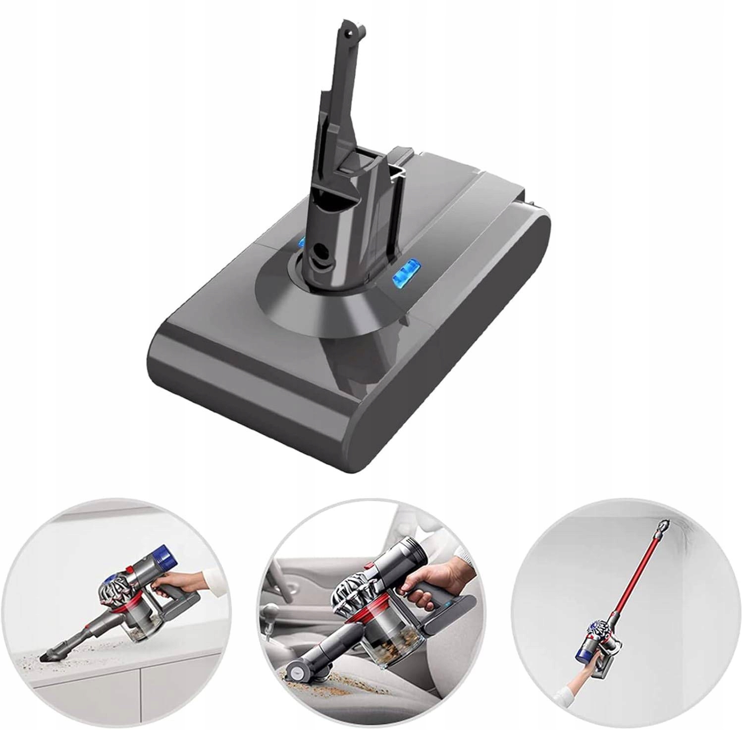 Vyměnitelná Baterie Pro Dyson V8 SV10 Akumulátor 21.6 V 4600 Mah Lithium-iontová