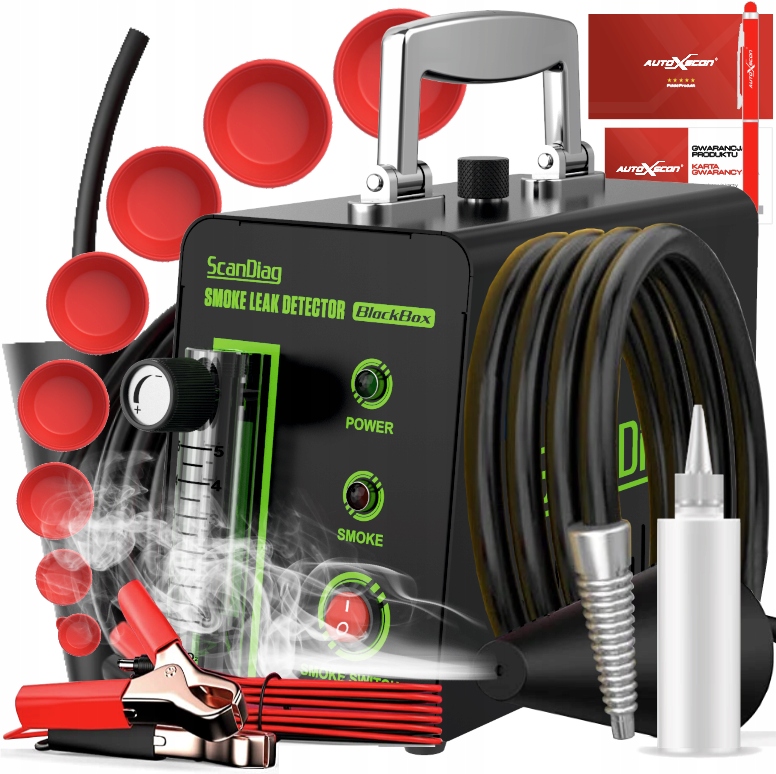 Tester Těsnosti Scandiag Black Box zakouřovač regulace sada zátek