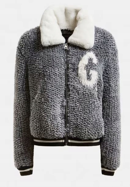 Guess Dámská Bunda Bomber Kožešinová S N_e