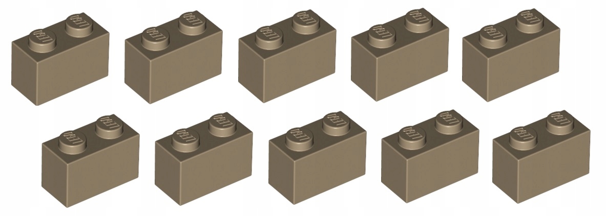 

Lego cegła 1x2 ciemno piaskowa 10 szt. 3004 Nowa