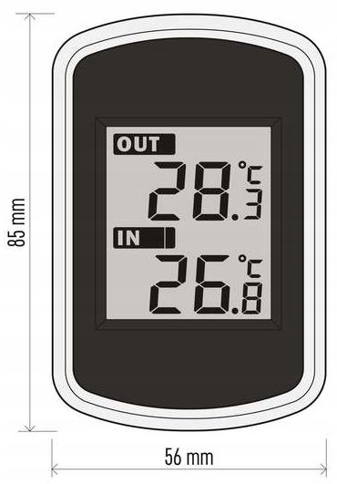 Termometr 0°C do +60°C, sonda -40°C do +60°C, Emos, E0041 Materiał tworzywo sztuczne