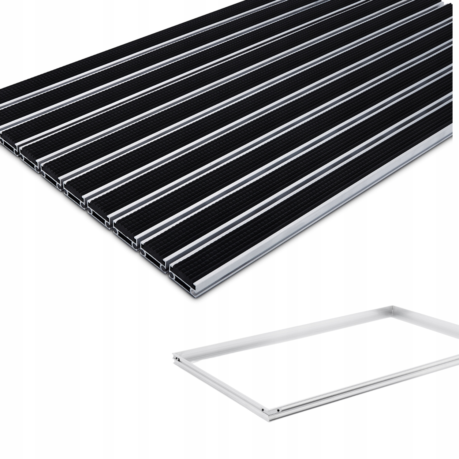 Polentex Aluminiová Rohožka Vstupná Systémová Gumová Rámčeková 100x50