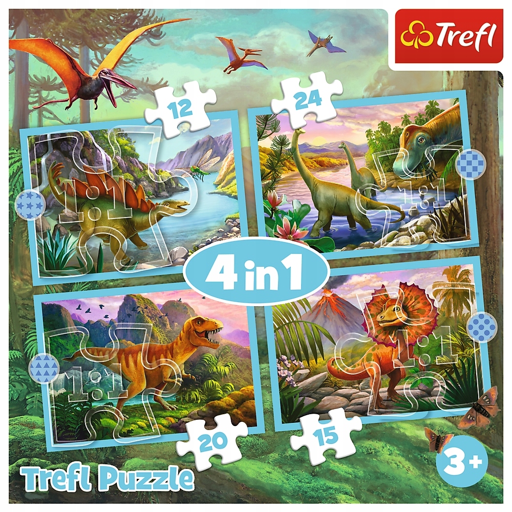 

Puzzle 4w1 Dinozaury (34609)
