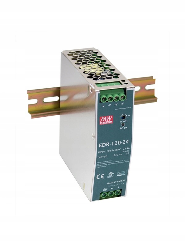 Zasilacz impulsowy, 24VDC, 120W, EDR-120-24