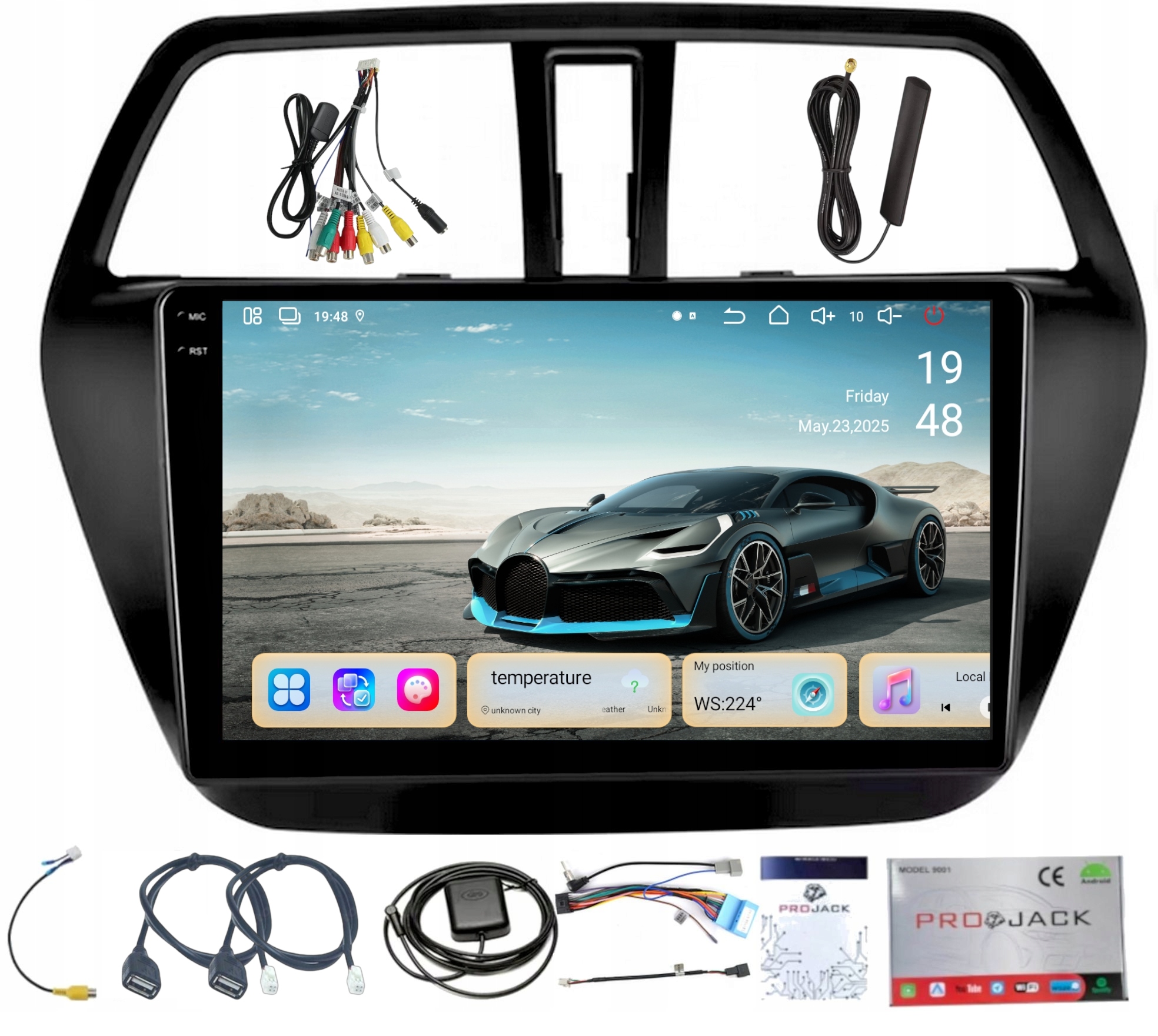 Rádio Navigace Suzuki S-cross 2013-2021 Carplay Android 8GB 256GB Sim