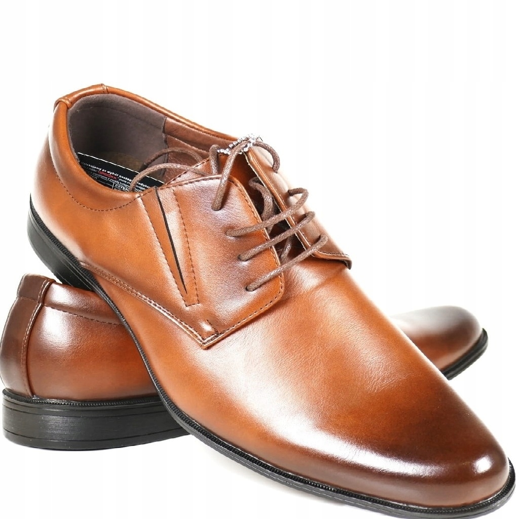 Hnědé Polobotky Elegantní Eko Kůže Pohodlné Boty 43