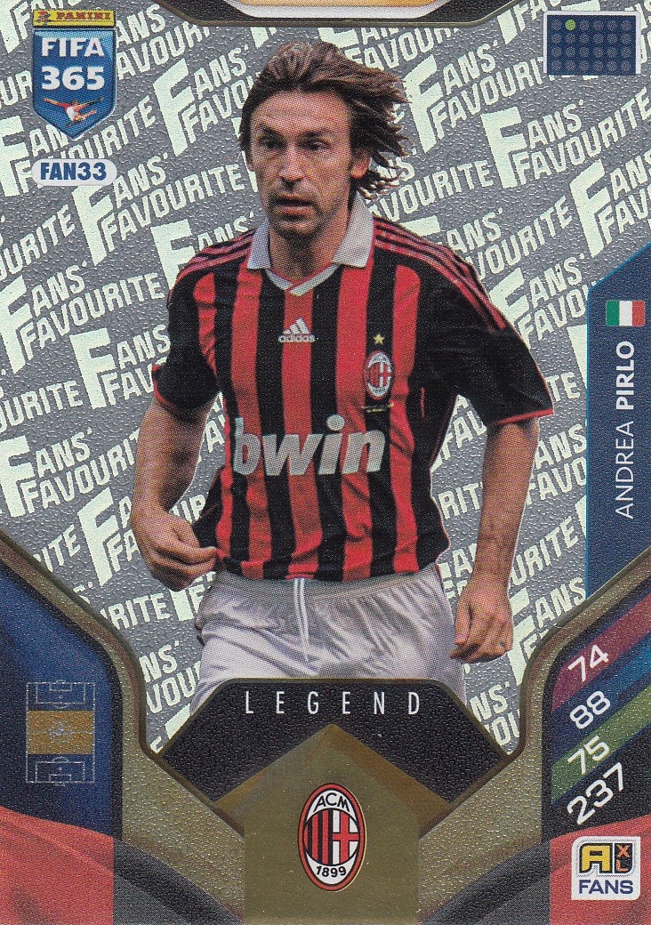 Karta Panini Fifa 365 2026 Fans' Favourite Andrea Pirlo FAN33