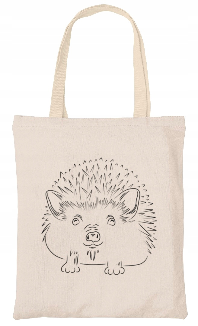 

Torba bawełniana jeż zwierzęta natura gruba