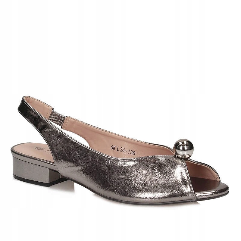 Stylové sandály na plochém podpatku T.Sokolski Sk L25-136 Pewter