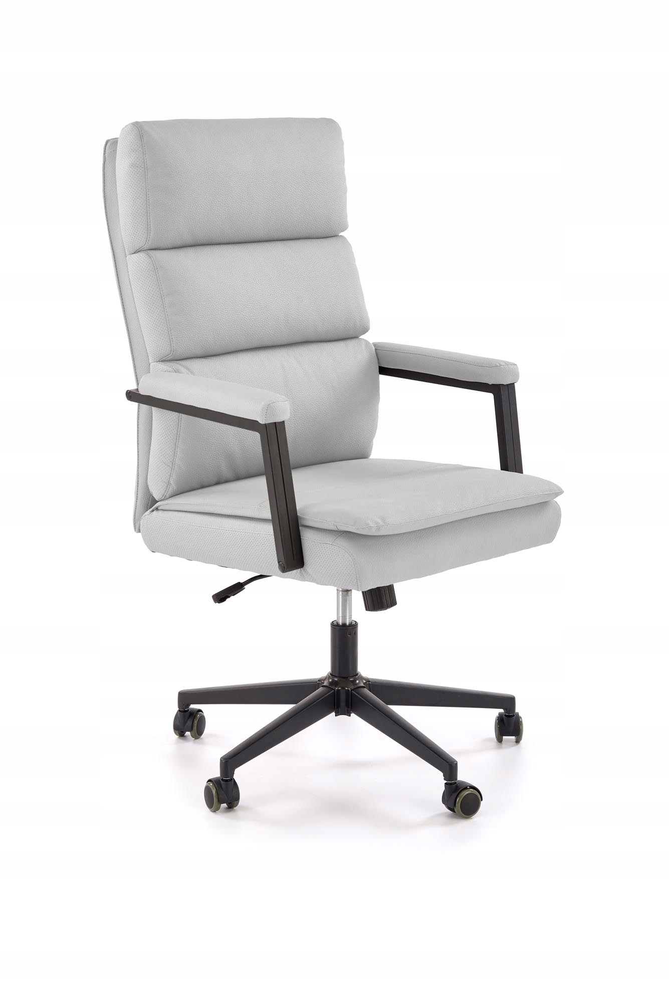 Fotel obrotowy Adriano 2 65x110x70 cm jasny popiel eco skóra mechanizm Tilt