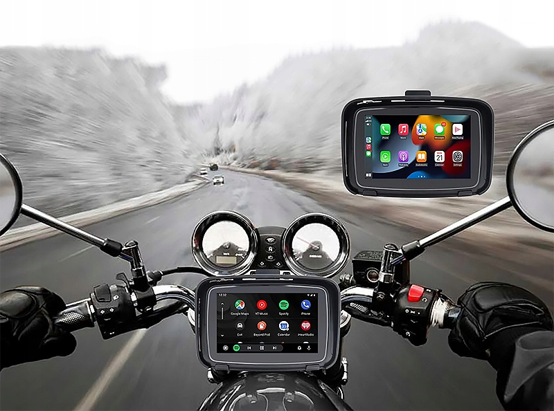 NAWIGACJA GPS Z CAR PLAY, ANDROID AUTO MOTOCYKLOWA Producent bez marki